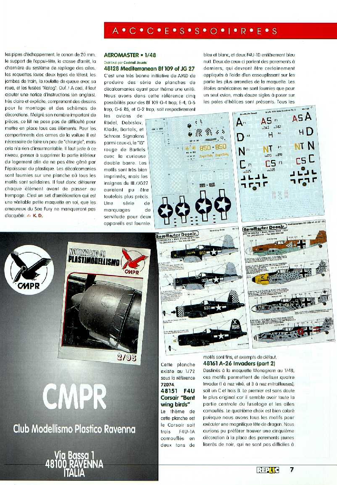 Replic 048 - Potez 63-11, I-16 type 18, F-A-18 Hornet, Bf-109 F